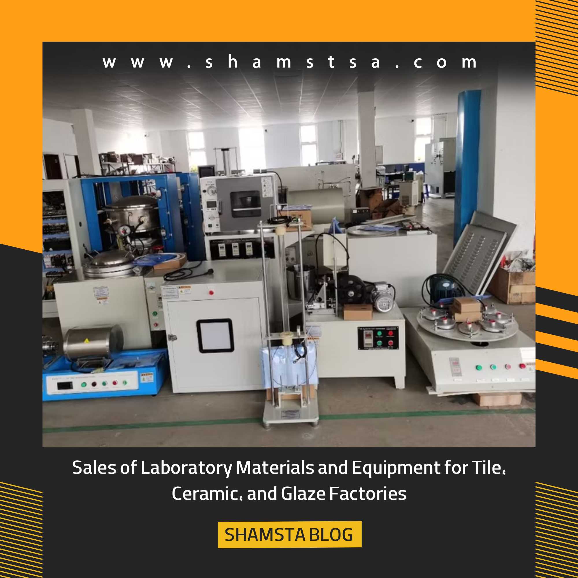 Sales of Laboratory Materials and Equipment for Tile, Ceramic, and Glaze Factories